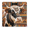 Digital Bathroom Scale for Body Weight Scale with Bright LCD Display High Accuracy Step-On Technology Auto On/Off Aztec Ethnic Tribal Cow Digital Scales 400 Lbs /180kg