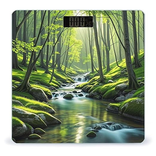 Forest Creek Scale for Body Weight Highly Accurate Digital Bathroom Body Scale Digital Bathroom Scales for People Anti-Slip Large LCD Display Smart Scales