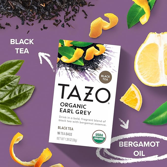 TAZO Tea Bags Regenerative Organic: Chai Black Tea Awake English Breakfast Black Tea &amp Earl Grey Tea 16 CT (2ea) (Variety Pack)
