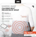 Calming Heat Back Wrap by Sharper Image- Cordless Electric Back Heating Pad Inflatable Lumbar Soothing Heat &amp Vibration- 27 Settings 3 Heat 9 Vibration 3 Lumbar Includes Portable Power Pack