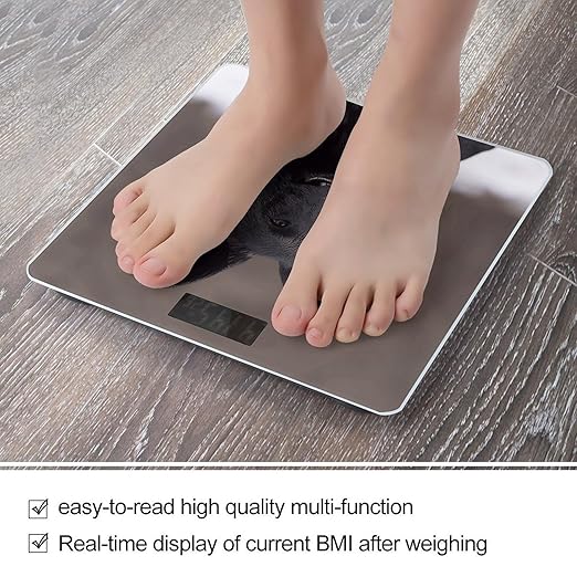 Black German Shepherd Smart Scale for Body Weight Accurate Bathroom Scale with LED Display Digital Weight Scales Weighing Machine High Precision Scales for Bath Home