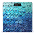 Ocean Sea Blue Mermaid Fish Scale Bathroom Scale for Body Weight 400 Lb Weight Scale with High Precision Sensors Tempered Glass Highly Accurate Digital Weighing Machine for People