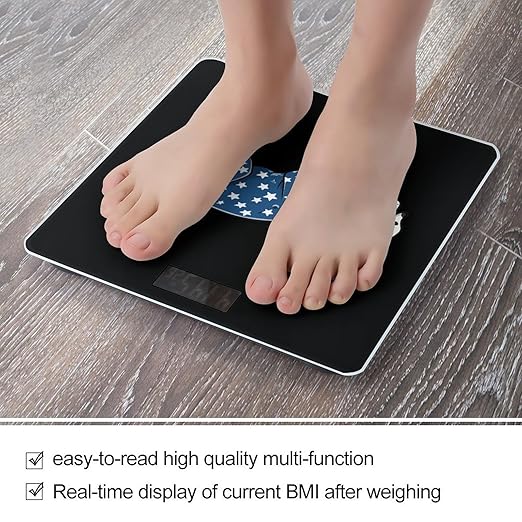 Sleeping Dalmatian Dog Digital Bathroom Scale for Body Weight Lighted LCD Display Round Corner