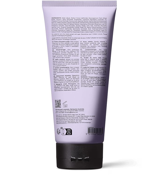 Aesop Eleos Moisturizing Body Cleanser | Hydrating Ingredients For Refreshed Soft Skin | Enriched With Emollients Humectants Purifying Botanicals | 180mL / 6.2oz