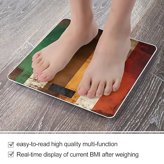 Different Colored Bars Scale for Body Weight Accurate Digital Bathroom Scale Toughened Glass High Precision Scales Smart Weight Scales with Large LCD Backlight Display Weighing Machine