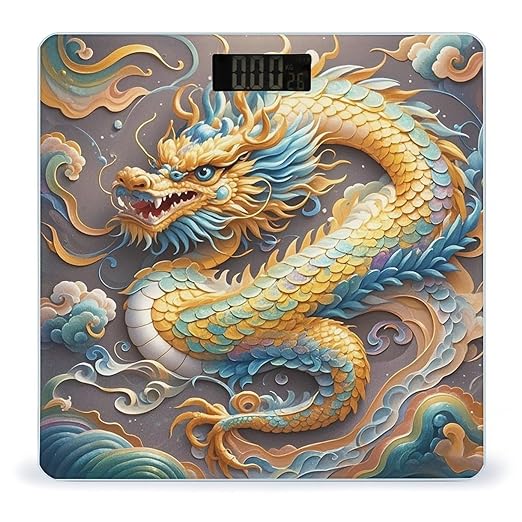 Dragon Art Scale for Body Weight Smart Scales Digital Bathroom Scale High Precision Weighing Scales with Large Display Weighing Machine for People