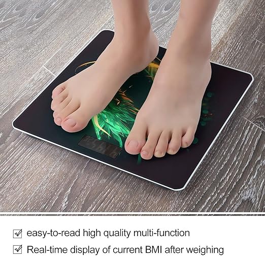 Green Dragon Scale for Body Weight Sturdy Tempered Glass Weighing Scales with LCD Display Accurate Digital Bathroom Scale Convenient Body Fat Smart Scales Easy Read