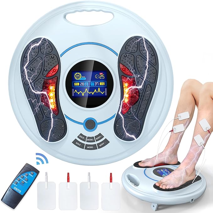 EMS Foot Massager for Neuropathy Medic Foot Circulation Stimulator with 25 Modes 99 Intensities Nerve Stimulator for Neuropathy Plantar Fasciitis