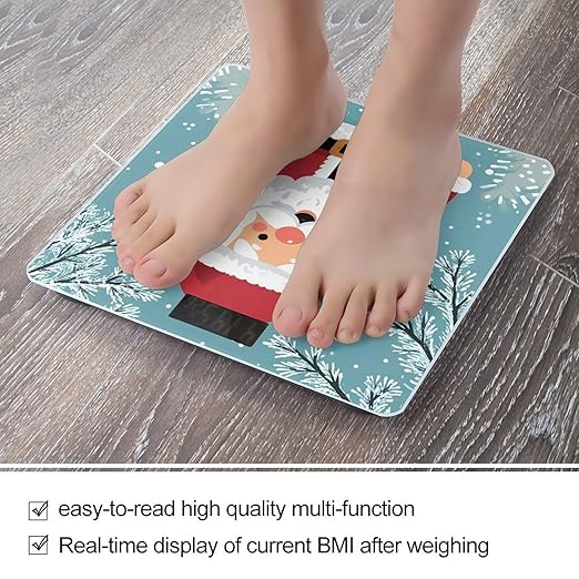 Cartoon Pattern Smart Scale for Body Weight Accurate Bathroom Scale with LED Display Digital Weight Scales Weighing Machine High Precision Scales for Bath Home