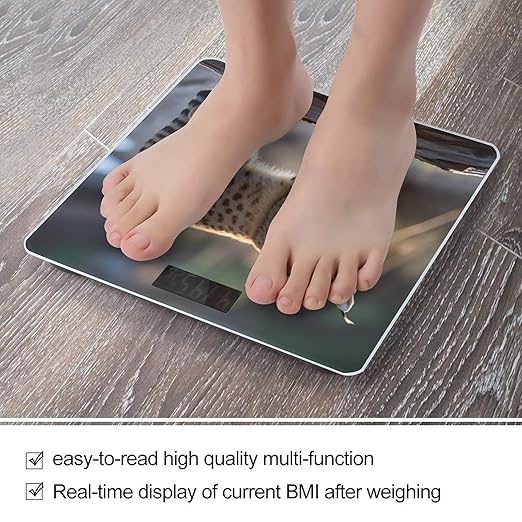 Wild Bobcat Smart Scale for Body Weight Accurate Bathroom Scale with LED Display Digital Weight Scales Weighing Machine High Precision Scales for Bath Home