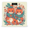 Two Orange Cats Scale for Body Weight Precision Bathroom Weighing Scales with Back Lit LCD Display Sturdy Tempered Glass Body Weight Scales Digital Bathroom Scale 400lb