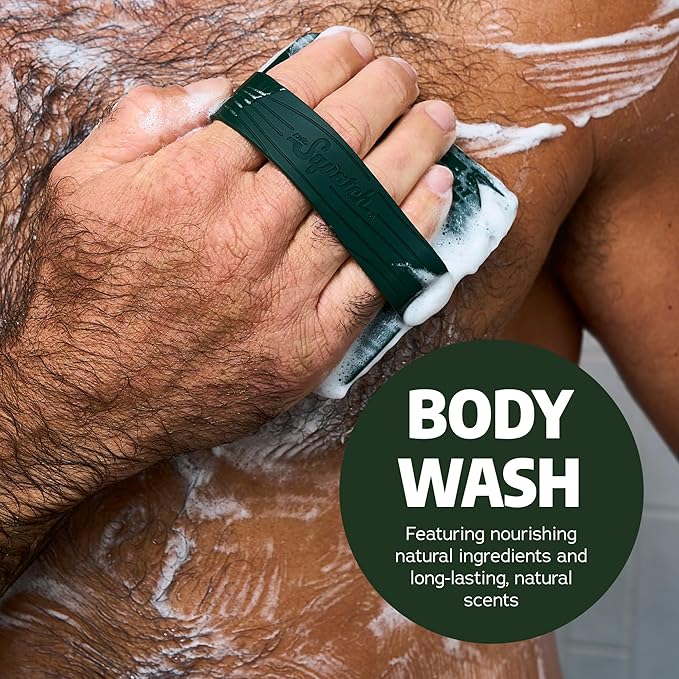 Dr. Squatch Natural Men's Body Wash Shower Gel - Cleansing Nourishing Long Lasting Scent Moisturizing Body Wash for Men - Pine Tar + Coconut Castaway (14 oz 2-Pack)
