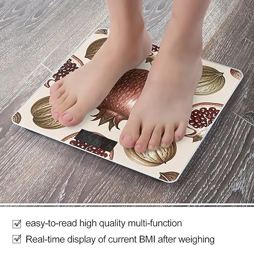 Red Fruit Scale for Body Weight Digital Bathroom Scale Accurate Smart Weight Scales with Large Display Weighing Machine High Precision Scales