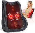 KINGJOY Back Massager for Pain Relief Deep Tissue Full Back Massager with Heat 3D Kneading Massage Pillow with 3 Intensities for Back Neck Shoulder Spot Massage Gifts for Women Man
