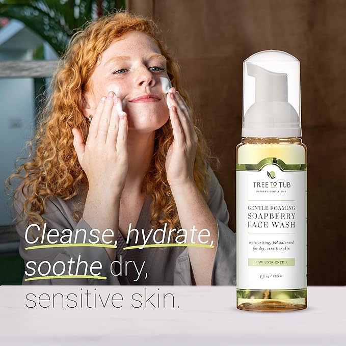 Tree to Tub Unscented Body Wash for Sensitive Skin and Dry Skin &amp Sensitive Skin Face Wash for Dry Skin - Moisturizing pH Balanced Fragrance Free Body Wash &amp Gentle Face Cleanser for Women &am