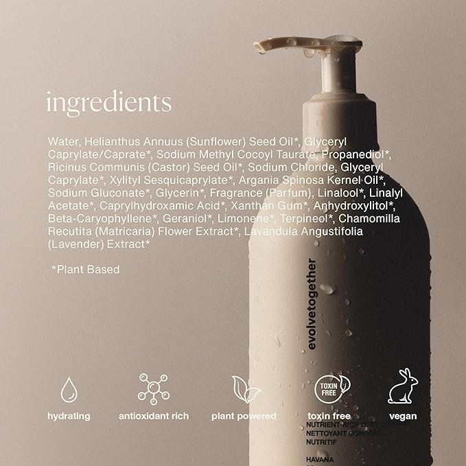 evolvetogether Nutrient-Rich Body Cleanser for Women &amp Men | Provence – Chamomile Lavender &amp Vanilla | Cream-to-Oil Hydration Gently Cleanses | Vegan Cruelty-Free Sulfate Free | (11.8 fl o