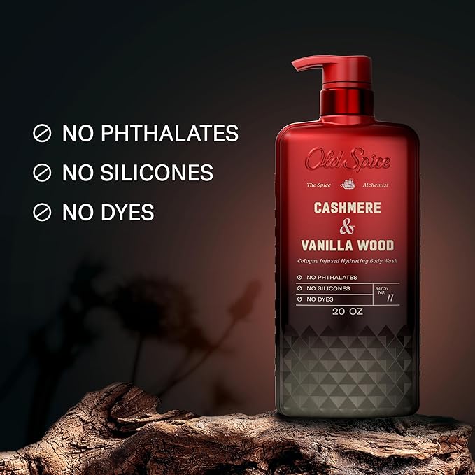 Old Spice Alchemist Collection Body Wash + Aluminum Free Deodorant Bundle for Men Cashmere + Vanilla Wood Scent 24/7 Cologne Infused Scent No Trade Off Formula 20 oz &amp 3 oz (Pack of 2)