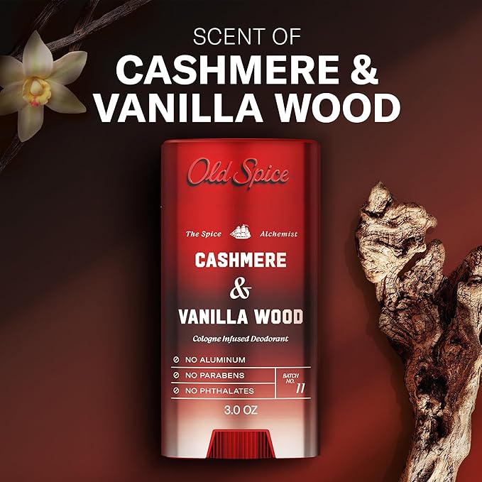 Old Spice Alchemist Collection Body Wash + Aluminum Free Deodorant Bundle for Men Cashmere + Vanilla Wood Scent 24/7 Cologne Infused Scent No Trade Off Formula 20 oz &amp 3 oz (Pack of 2)