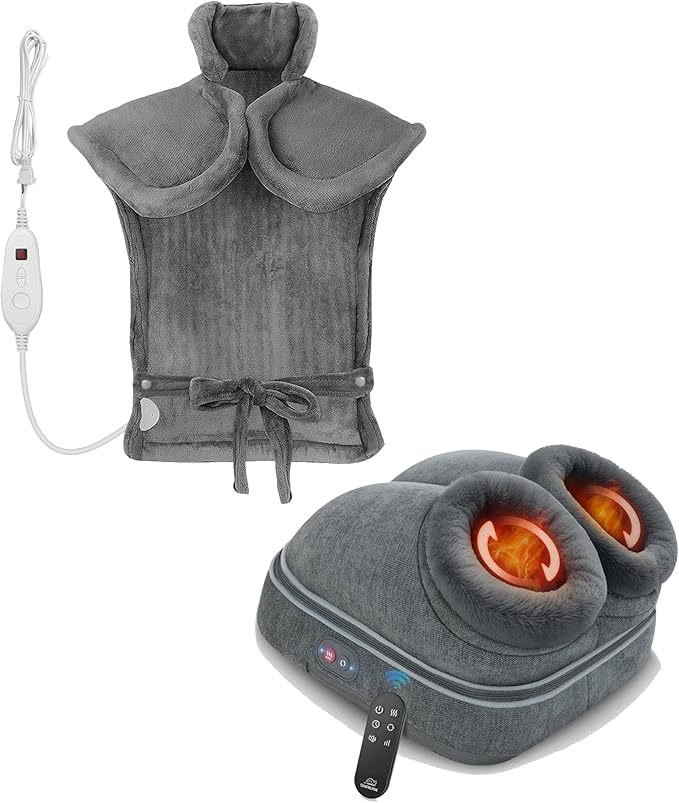 Snailax Shiatsu Foot Massager with Heat Heating Pad for Back Pain Relief