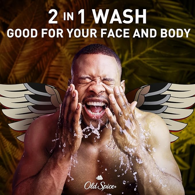 Old Spice Cleansing Body Wash for Men 3X Defense 24/7 Shower Fresh with Lasting Scent 2-in-1 Body &amp Face Wash Eaglefangs with Fresh Cloud Scent 24 oz (Pack of 4)
