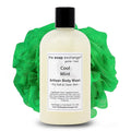 The Soap Exchange Body Wash - Cool Mint Scent - Hand Crafted 12 fl oz / 354 ml Natural Artisan Liquid Soap for Hand Face &amp Body Shower Gel Cleanse Moisturize &amp Protect. Made in the USA.