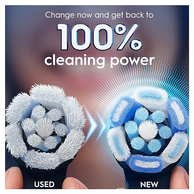 Oral-B iO Ultimate Cleaning Electric Toothbrush Heads 8 Pieces Ultimate Tooth Cleaning Toothbrush Attachment for Oral-B Toothbrushes Letterbox Enabled Packaging Black