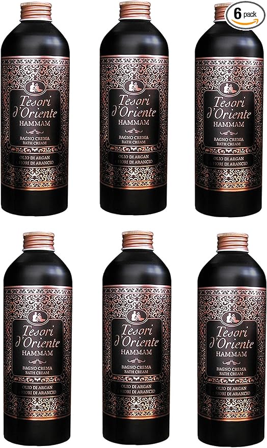 Tesori d'Oriente:Hammam Bath Cream with Argan Oil and Orange Blossom - Pack of 6 [ Italian Import ]