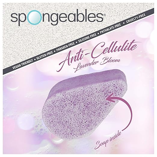 Spongeables Anti-Cellulite Body Wash in a Sponge Moisturizer and Exfoliator 20+ Washes