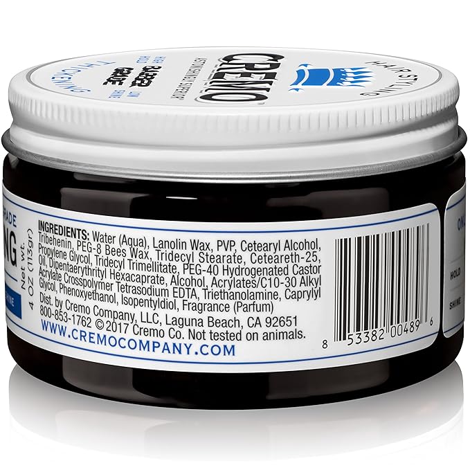 Cremo Premium Barber Grade Hair Styling Thickening Paste High Hold Low Shine 4 Oz &amp Rich-Lathering Italian Bergamot Body Wash for Men Notes of Italian Bergamot Neroli Blossom