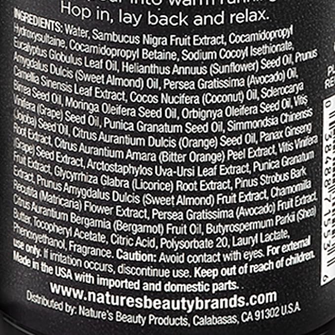Nature's Beauty Elderberry Eucalyptus Stress Relief Body Wash Multi-Pack - Gentle Bath + Body Cleanser Restore Skin Made w/Shea Butter Avocado Oil and Sweet Almond Oil 12 fl oz (2 Pack)