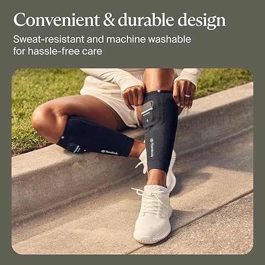 Therabody RecoveryPulse Calf - Compression and Vibration Sleeve for On The Go Relief Reduce Soreness and Pain in Lower Legs Increase Flexibility (Extra Extra Large)