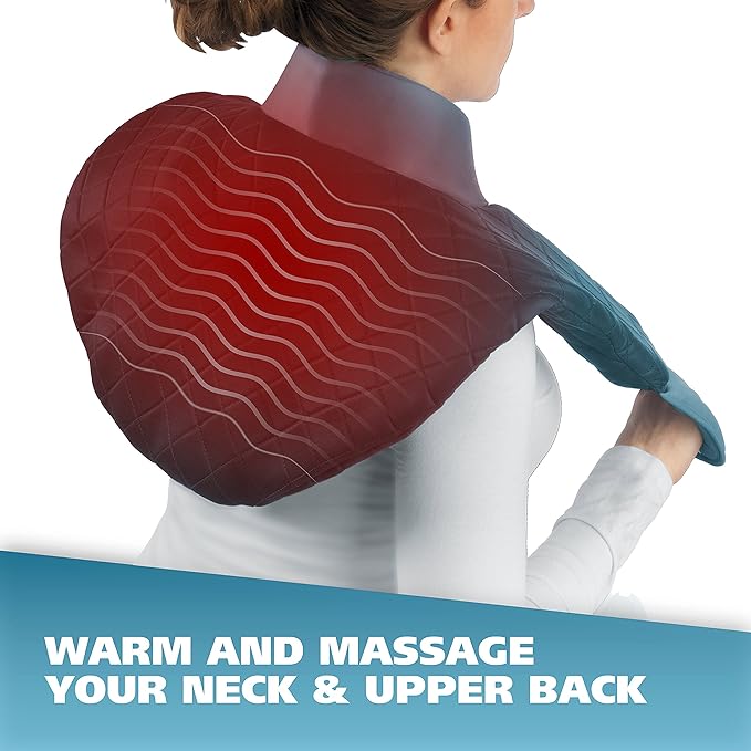 Wahl Heated Massage Wrap-Relief to Relax Neck/Upper Back and Shoulder Pain 97792 Heating Pad and Massager for Neck Back and Shoulders