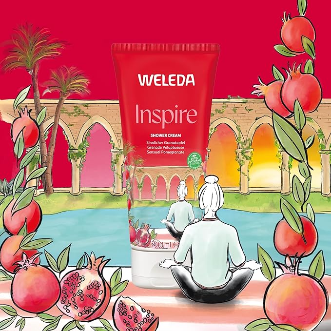 Weleda Replenishing Pomegranate Body Wash 6.8 Fluid Ounce Gentle Plant Rich Cleanser with Pomegranate Sesame Sunflower and Macadamia Oils