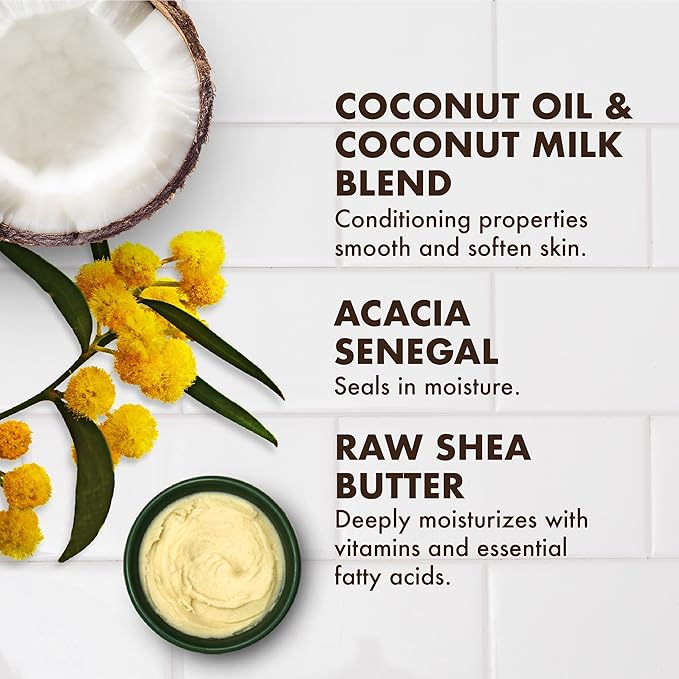 SheaMoisture 100% virgin coconut oil daily hydration bubble bath &amp body wash 13 Fluid Ounce