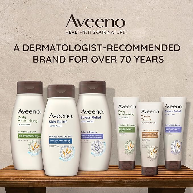 Aveeno Daily Moisturizing Yogurt Body Wash with Soothing Prebiotic Oat &amp Apricot Scent Gentle Daily Body Cleanser Nourishes Dry Skin With Moisture Paraben- Soap- &amp Dye-Free 18 fl. oz