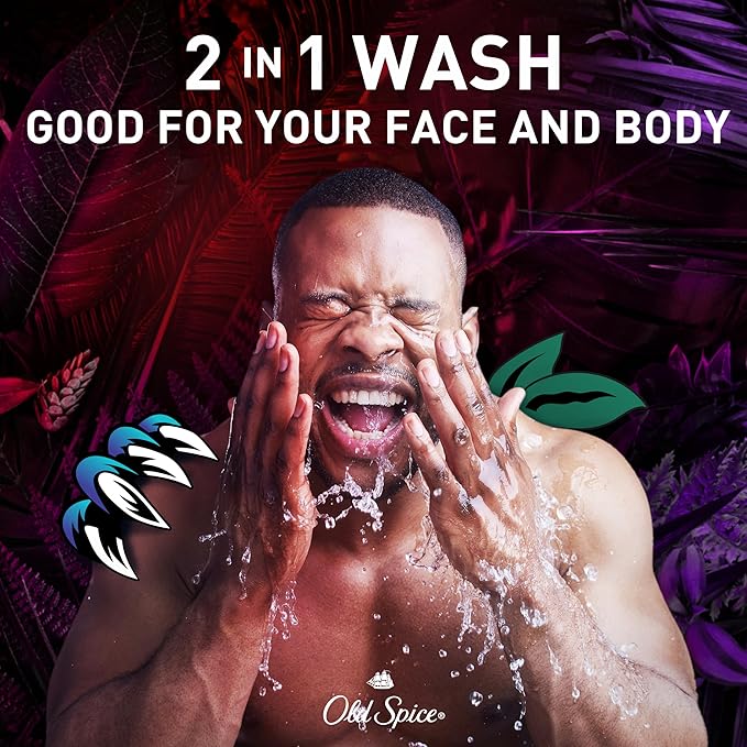 Old Spice Cleansing Body Wash for Men 3X Defense 24/7 Shower Fresh with Lasting Scent 2-in-1 Body &amp Face Wash NightPanther with Rich Warm Scent 24 oz (Pack of 4)