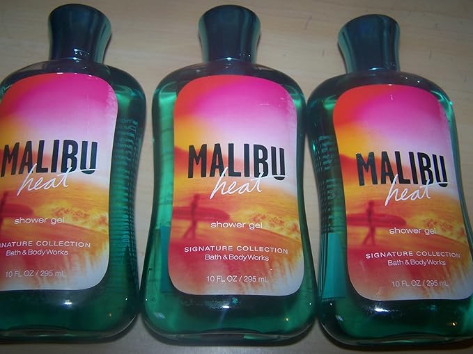 Lot of 3 Bath &amp Body Works Malibu Heat Shower Gel 10 Fl Oz Each (Malibu Heat) by Bath &amp Body Works