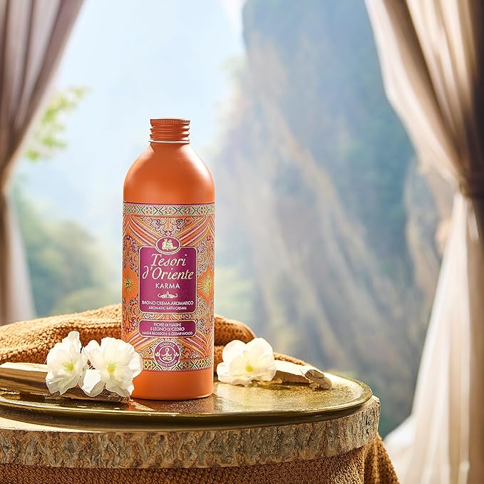 Tesori d'Oriente Karma Aromatic Body Wash with Nashi Flower and Cedar Wood 500 ml 16.9 Fl Oz made in Italy [italian import]