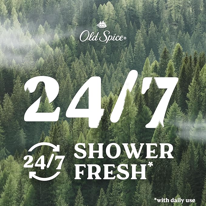 Old Spice Cleansing Body Wash for Men 24/7 Shower Fresh with Lasting Scent Cleanse &amp Refresh Gentle on Skin Vitamin B3 Timber with Sandalwood + Cypress Scent 30 oz (Pack of 4)