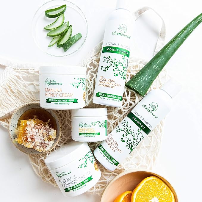 Manuka Honey Eczema and Psoriasis Body Wash – Organic Natural Body Wash with Aloe Vera Cehami and Manuka Honey – Plant-Based Sulfate-Free Cruelty-Free Skincare