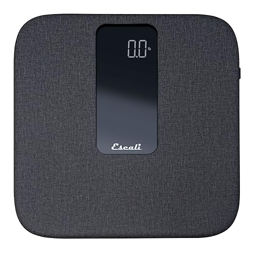 Escali ComfortStep Anti-Slip Digital Bathroom Scale for Body Weight with Removable Linen Platform Cover and High Capacity of 400 lb Batteries Included