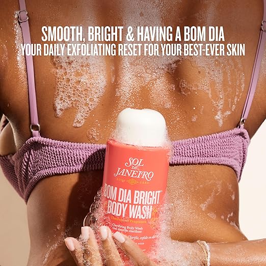 Sol de Janeiro Visibly Brightening and Smoothing Bom Dia AHA Body Scrub and Body Wash Duo Amazon Exclusive