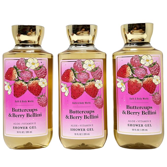 Buttercups and Berry Bellini Shower Gel Trio - Full Size