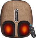 Foot Massager with Heat FSA Eligible HSA Shiatsu Feet Massager with Remote Control Multi-Level Compression Knead Foot Massage for Neuropathy &amp Plantar Fasciitis Fits Up to 13 Gifts(Brown)