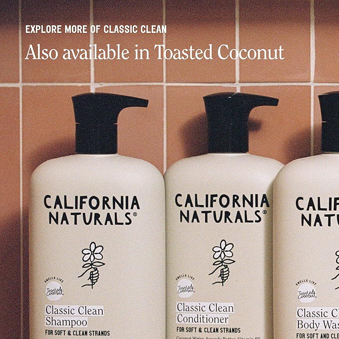 California Naturals Classic Clean Vanilla Bloom Body Wash 2-Pack Daily Cleansing Body Wash for Soft Healthy Skin Naturally Scented Vegan Cruelty Paraben &amp Sulfate Free 20 oz