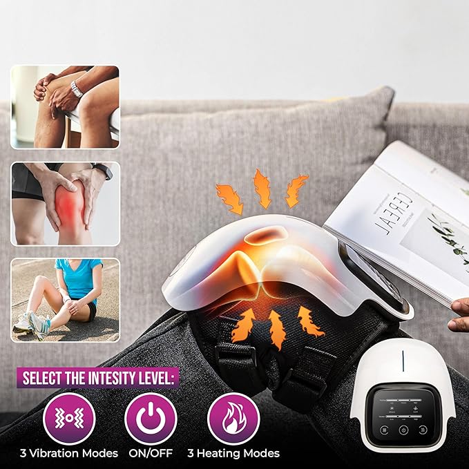 CAP &amp BOW Knee Massager Heat Red Light Therapy