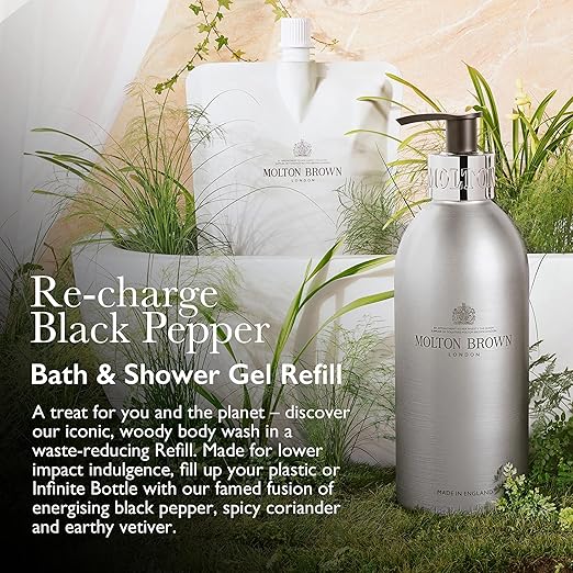 Molton Brown Re-Charge Black Pepper Body Wash Refill 13.5 fl. oz.