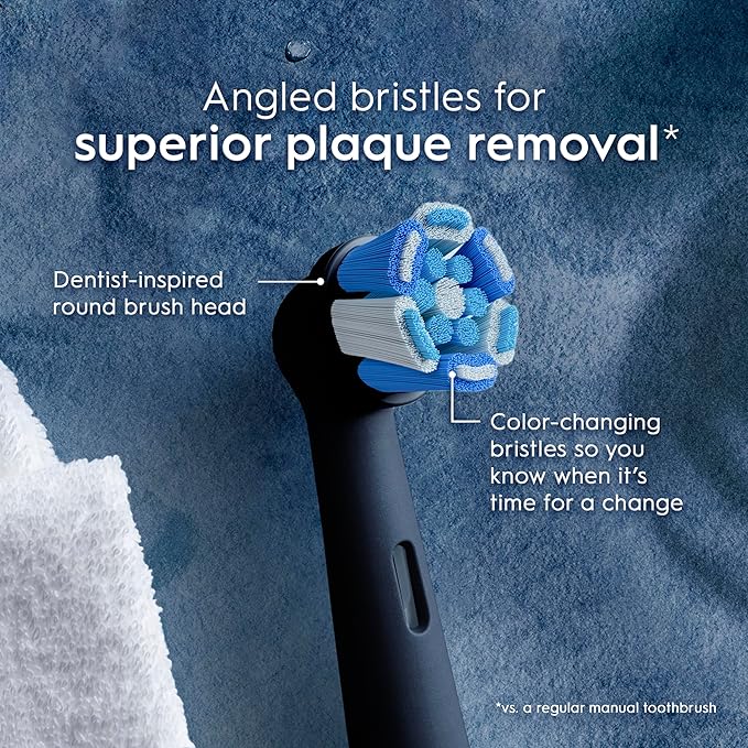 Oral-B iO Series Ultimate Clean Electric Toothbrush Replacement Brush Heads for an Oral-B Electric Toothbrush 2 Count Black