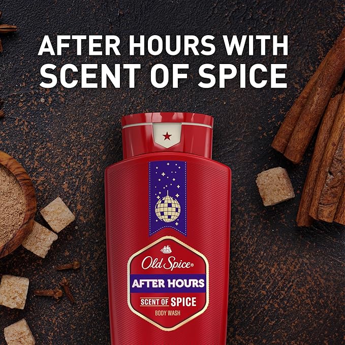 Old Spice Refreshing Body Wash for Men 3X Defense 24/7 Shower Fresh with Long Lasting Scent Red Collection Afterhours with Spice Scent 24 oz (Pack of 4)