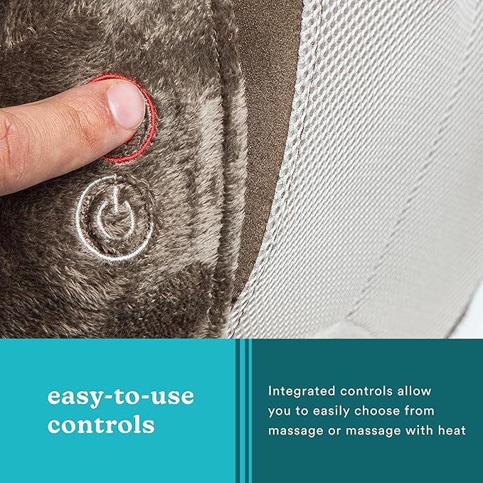Homedics 3D Full Body Shiatsu &amp Vibration Massage and Heat Pillow for NeckUpper Back and Lumbar(Pack of 3)